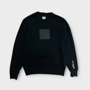 Sweat CP Company noir front logo - S