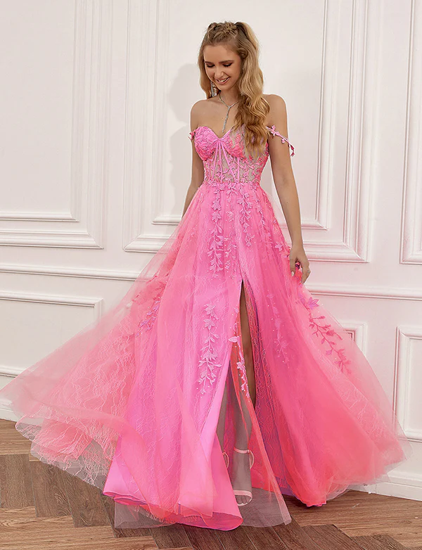 Robe de bal de fin d'année à bretelles spaghetti, marine, avec applications – Image 5