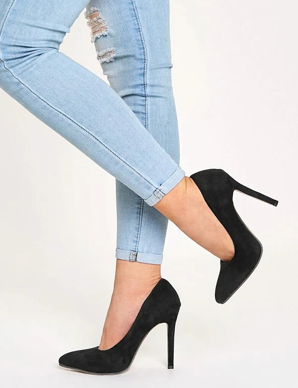 Chaussures à Talons Aiguilles en Suédine à Bout Pointu – Image 3