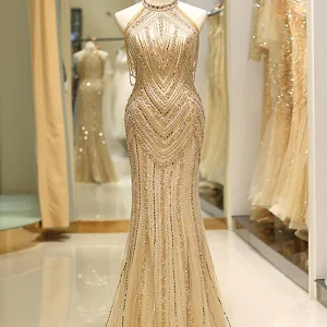 Robe de Soirée Sirène Dorée