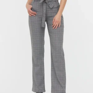 Pantalon GINA Gris / Bordeaux L34
