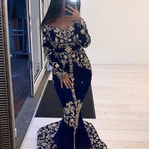 Robe Sirène Caftan Marocain pour Soirée