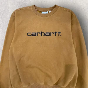 Sweat Carhartt moutarde brodé noir - S