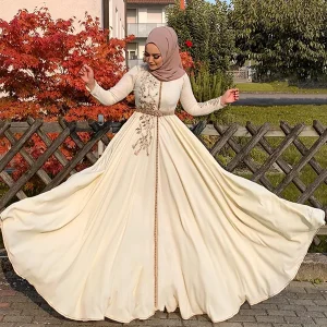 Caftan Marocain Simple Ivoire