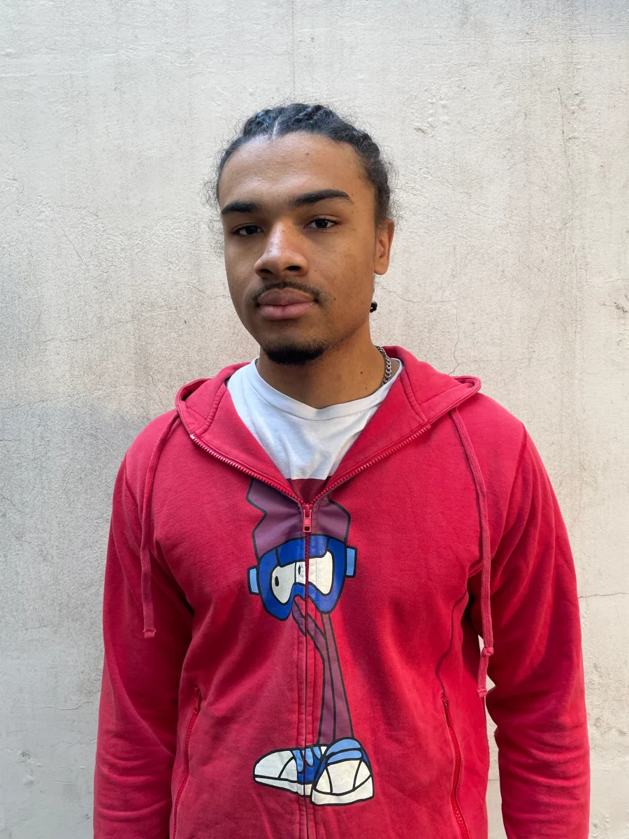 Zip Stussy rouge vintage - L – Image 2