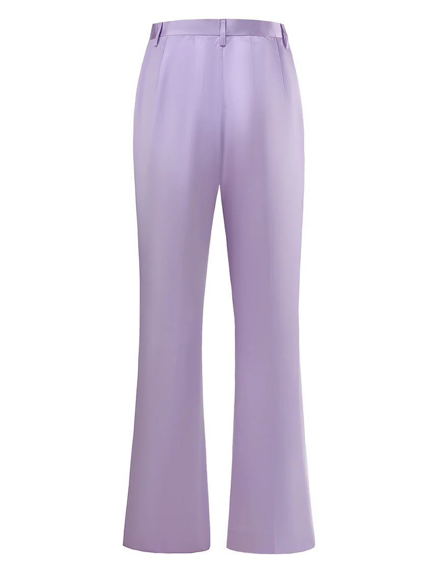 Costume pour femme taille ajustée double-breasted avec revers pointus violets – Image 8