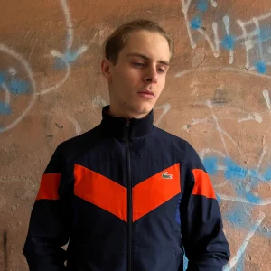 Veste Lacoste Sport bleu  / orange - XS