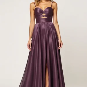Purple Sweetheart Une ligne découpée robe de bal longue