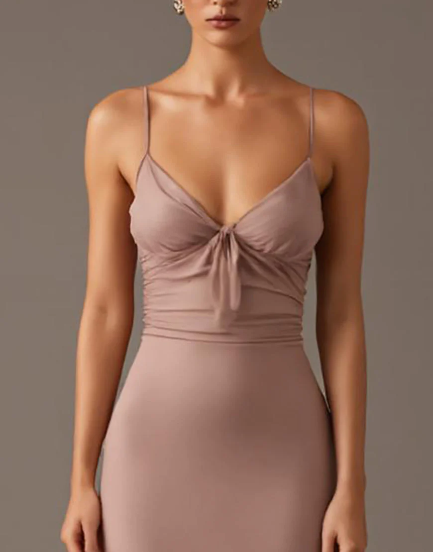 Sunset Spaghetti Straps Robe de soirée fourreau – Image 4