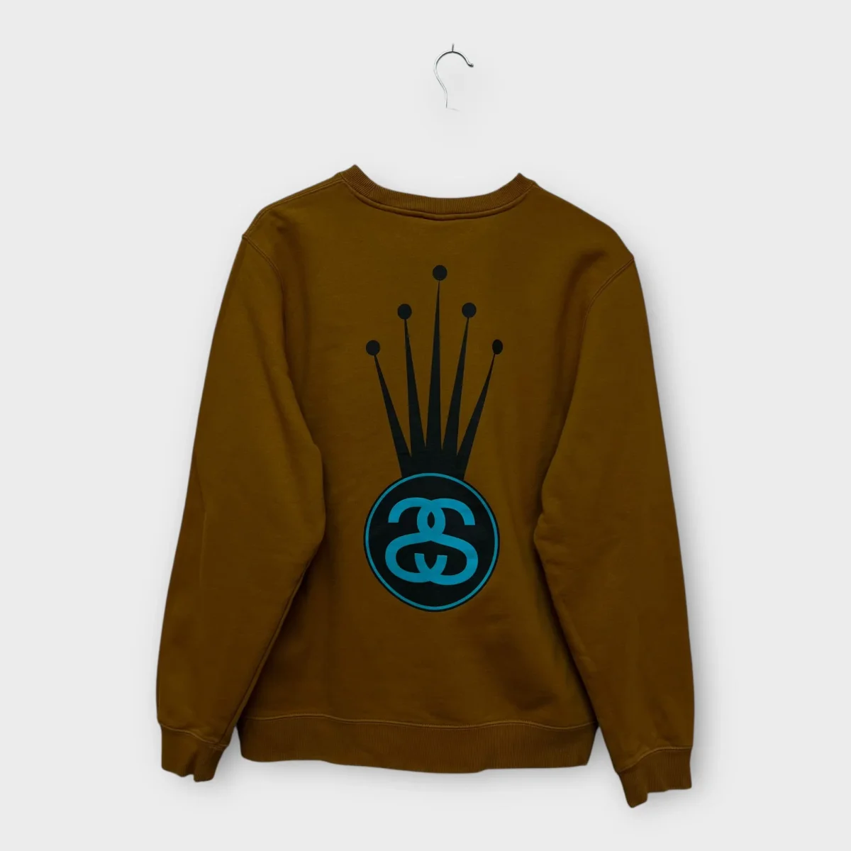 Sweat Stussy crown marron - M – Image 3