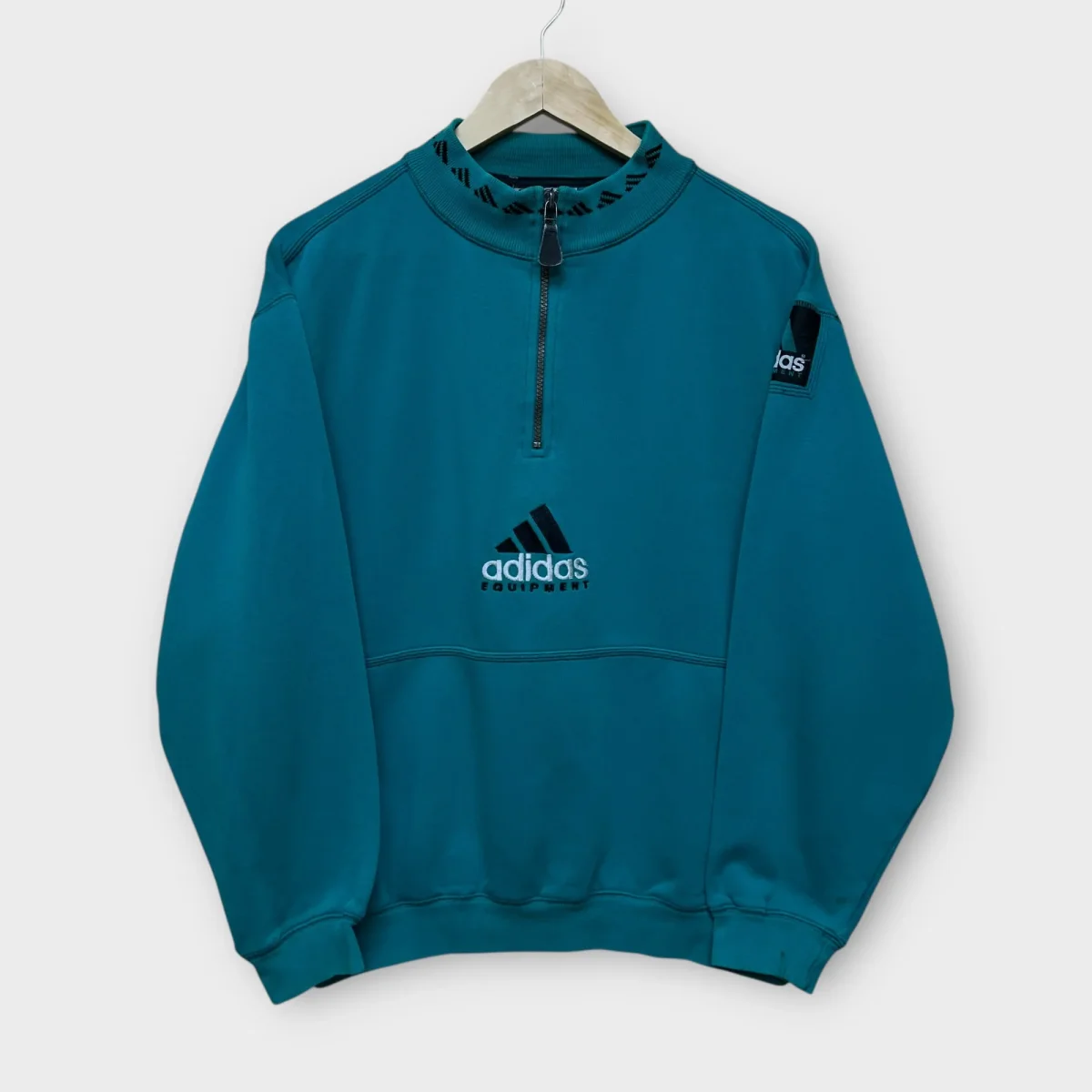 Sweat Adidas Equipment vintage 90's Turquoise - M – Image 2