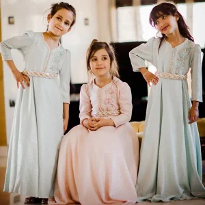 Robe Caftan Fille Simple