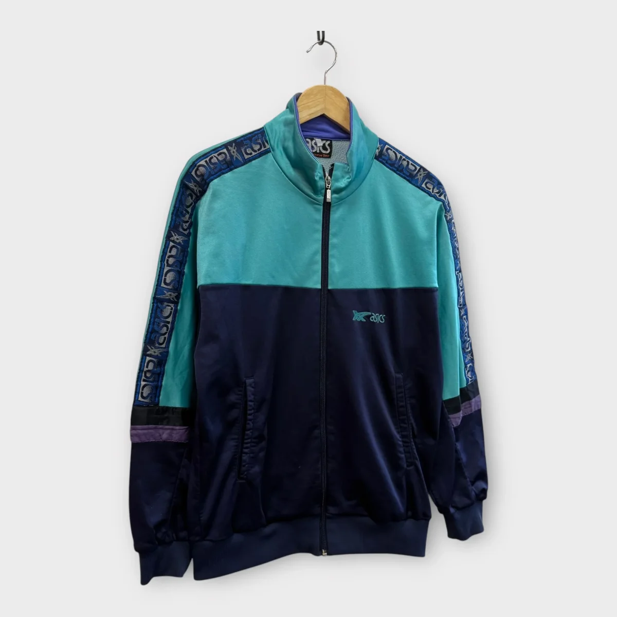 Veste vintage Ascis navy/turquoise – Image 3