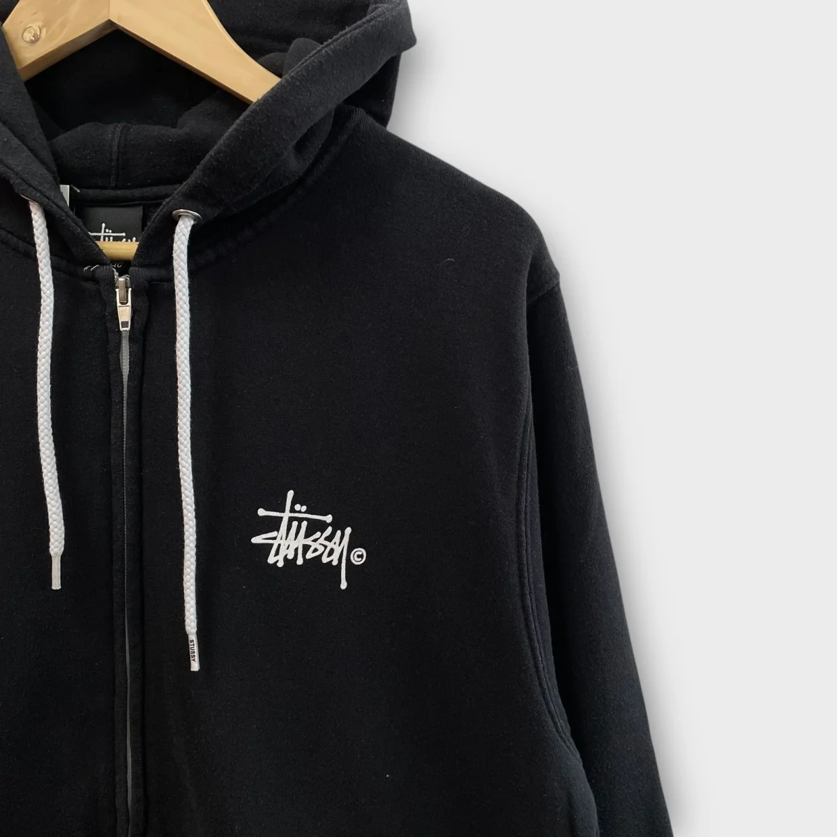 Veste Stussy Noir Basic Logo - L – Image 5