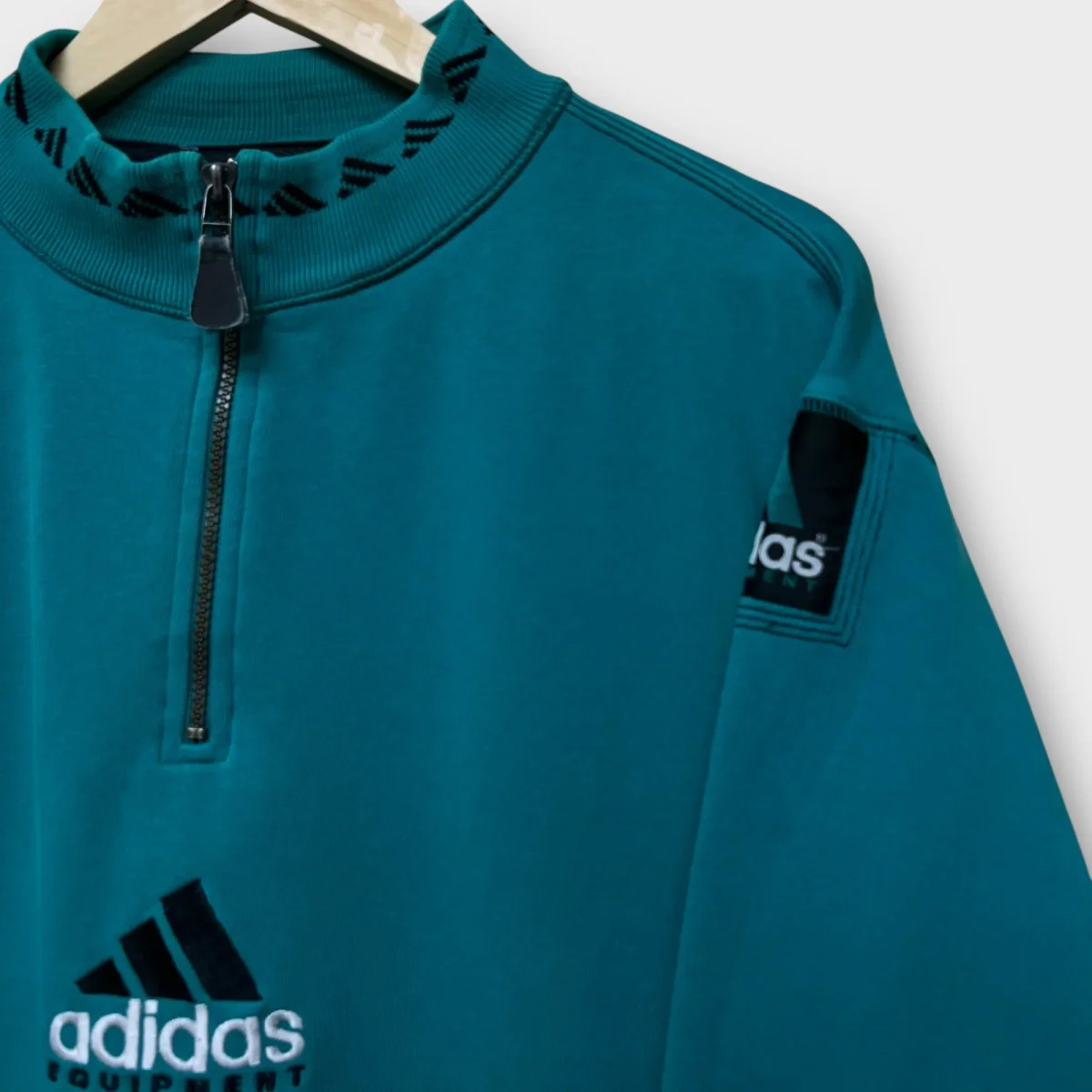 Sweat Adidas Equipment vintage 90's Turquoise - M – Image 4
