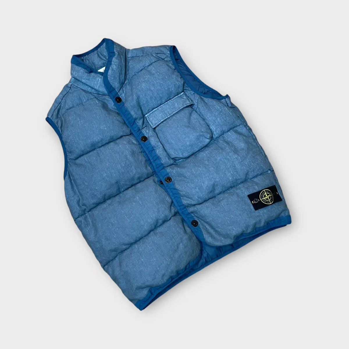 Doudoune sans manche Stone Island bleu - XL – Image 6