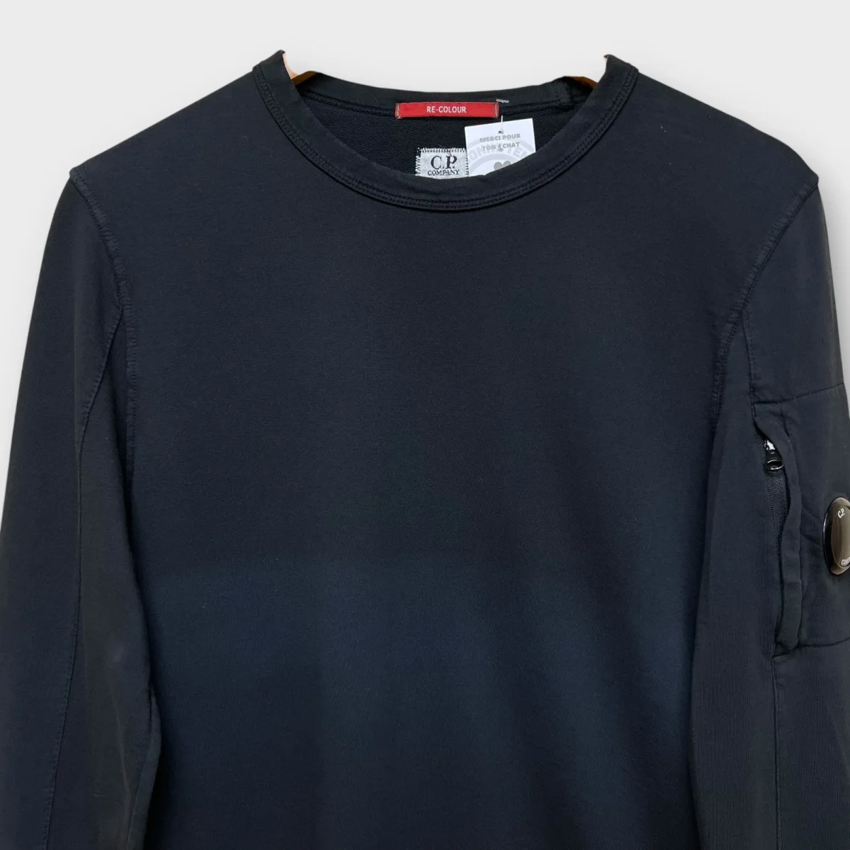 Pull fin CP Company Re-Colour vintage noir - S – Image 3