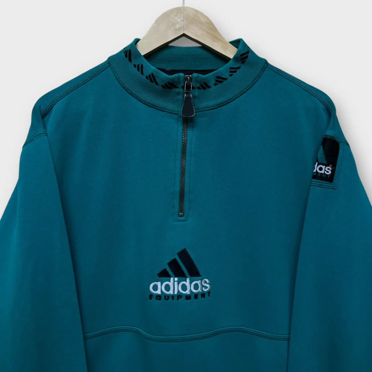 Sweat Adidas Equipment vintage 90's Turquoise - M – Image 3