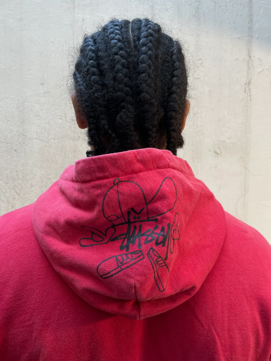 Zip Stussy rouge vintage - L – Image 4