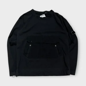 Sweat CP Company noir poche kangourou - XS