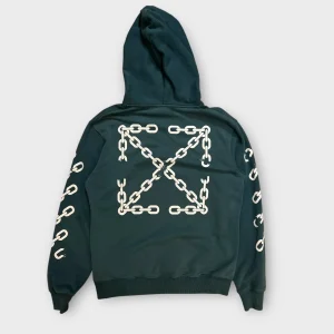 Hoddie Off White Vert Canard - L