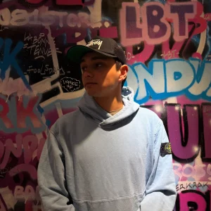 Hoodie Stone Island bleu ciel - L