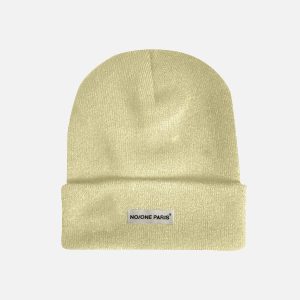 BONNET JAUNE PASTEL NO/ONE PARIS