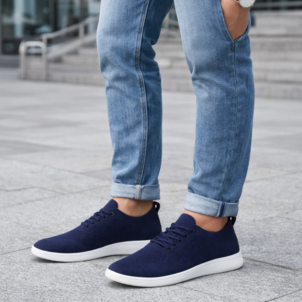 Basket basses toile bleu marine – Image 3