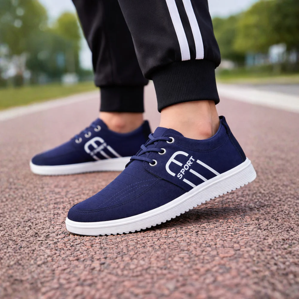 Basket bleu marine et blanche – Image 3