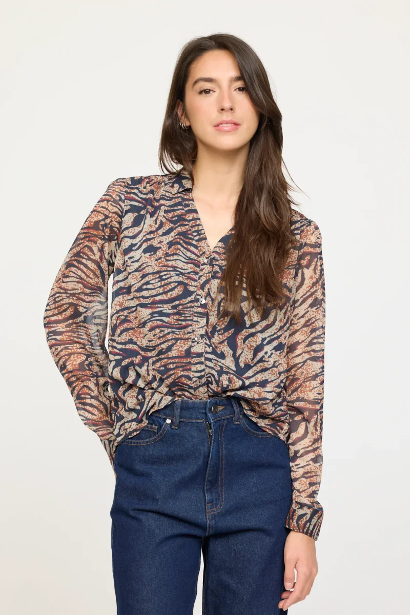 Blouse Moïse Navy – Image 3