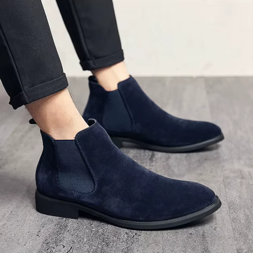 Bottines bleu marine homme – Image 3