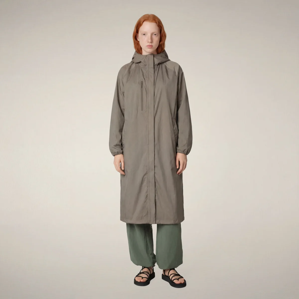 Impermeabile packable donna Shower beige polvere – Image 2