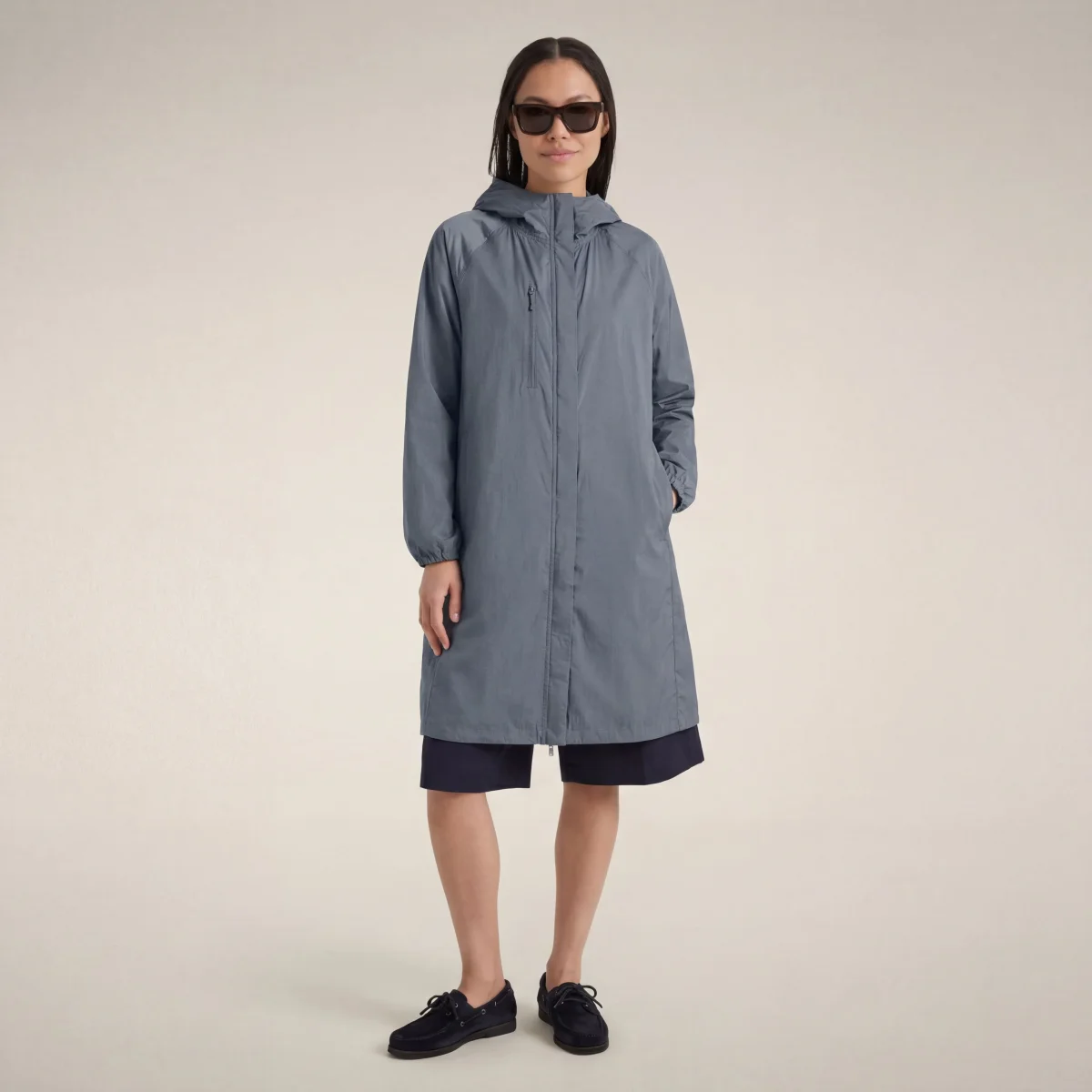 Impermeabile packable donna Shower azzurro nuvola – Image 2