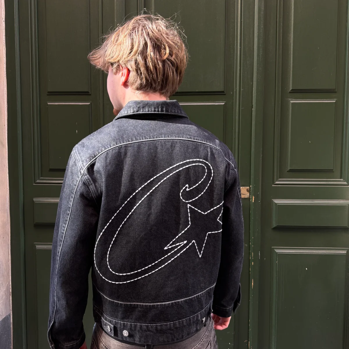 Veste en jeans Corteiz noir – Image 2