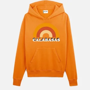 SWEAT ORANGE À CAPUCHE "CALABASAS"