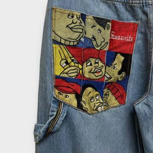 Hip Hop Baggy Jeans brodé - FR46