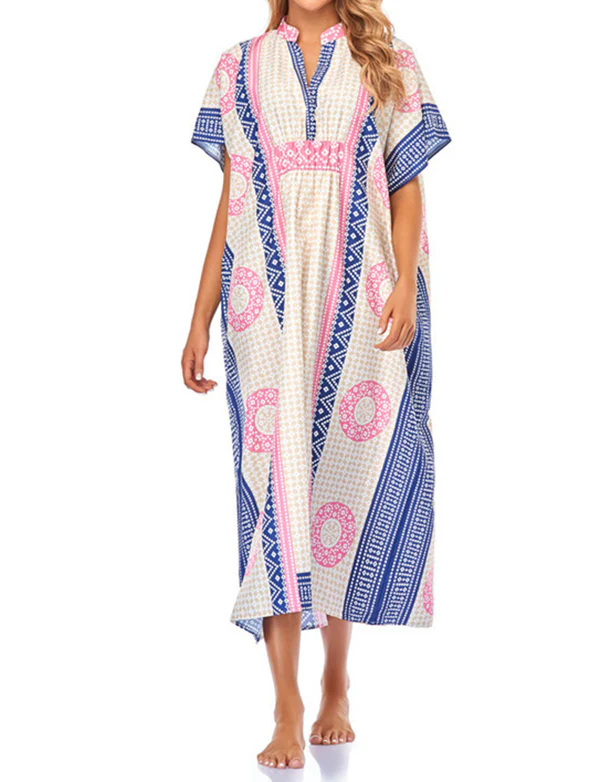 Robe de plage style bohème à séchage rapide pour femmes tunique sexy caftan – Image 7