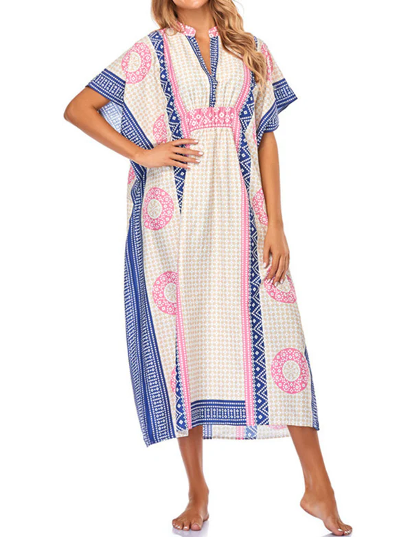 Robe de plage style bohème à séchage rapide pour femmes tunique sexy caftan – Image 9