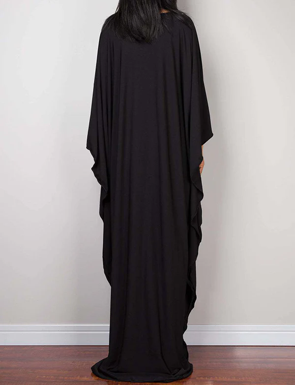 Robe maxi caftan ample à col en V et grande taille – Image 6