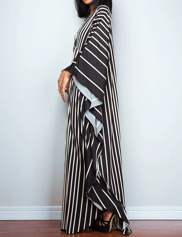 Robe maxi d'été décontractée à col en V Caftan – Image 5