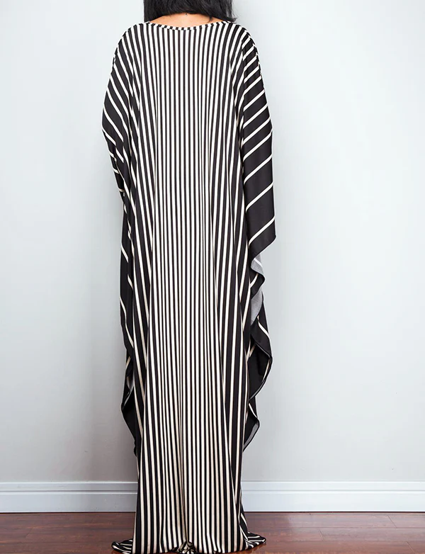 Robe maxi d'été décontractée à col en V Caftan – Image 6