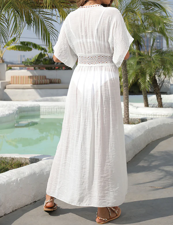 Robe à panneau en dentelle cardigan pour femme – Image 6