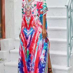 Peignoir de plage imprimé