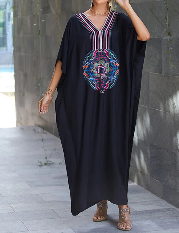 Maillot de bain brodé pour la plage, ample et de grande taille – Image 2