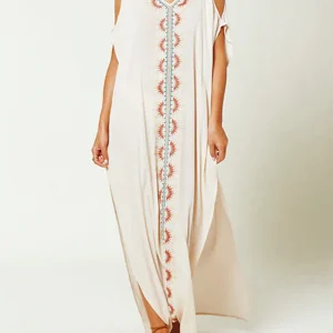 Chemisier brodé sexy à épaules dénudées