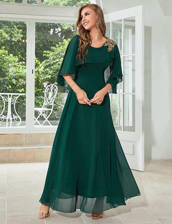 Robe de demoiselle d'honneur en mousseline à coupe ample – Image 6