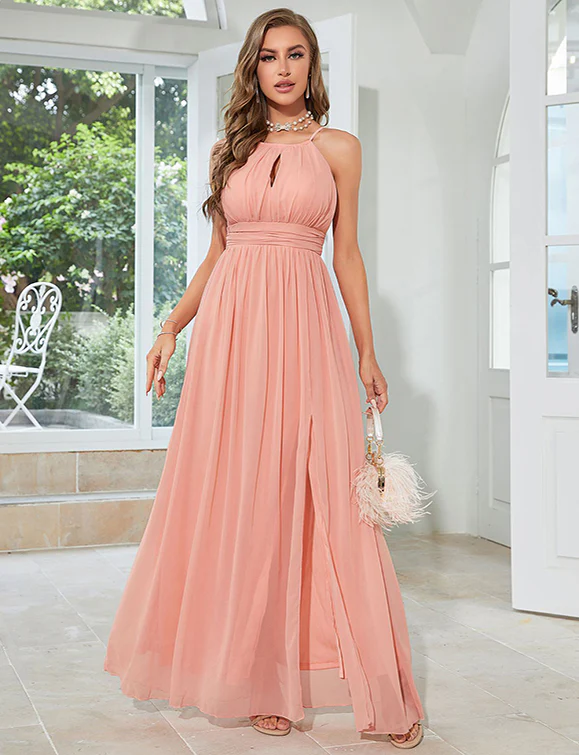 Robe longue dos nu sexy et élégante ouverte sur le devant – Image 8