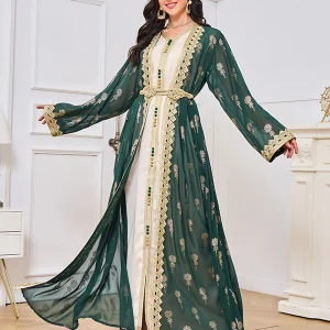 Robe cardigan brodée