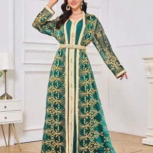 Robe cardigan brodée