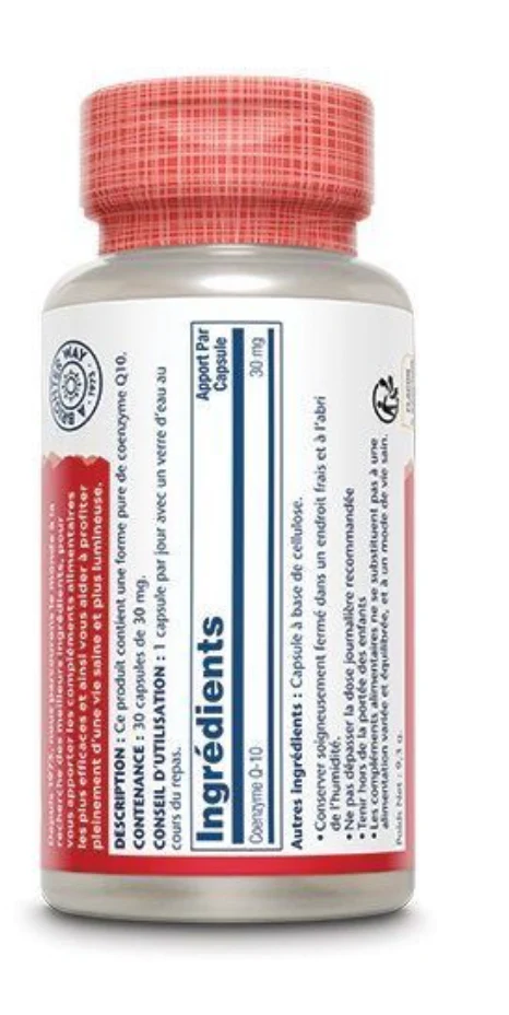 Pure CoQ10 30 mg 30 capsules végétales – Image 3